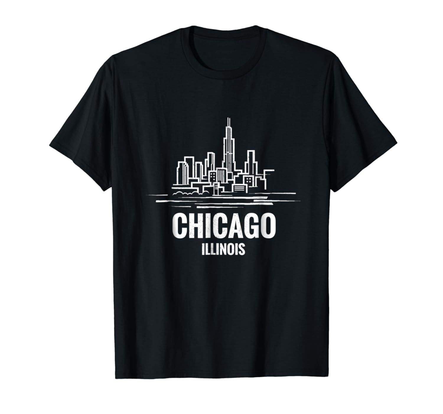 Chicago Illinois City Skyline TShirt Clothing